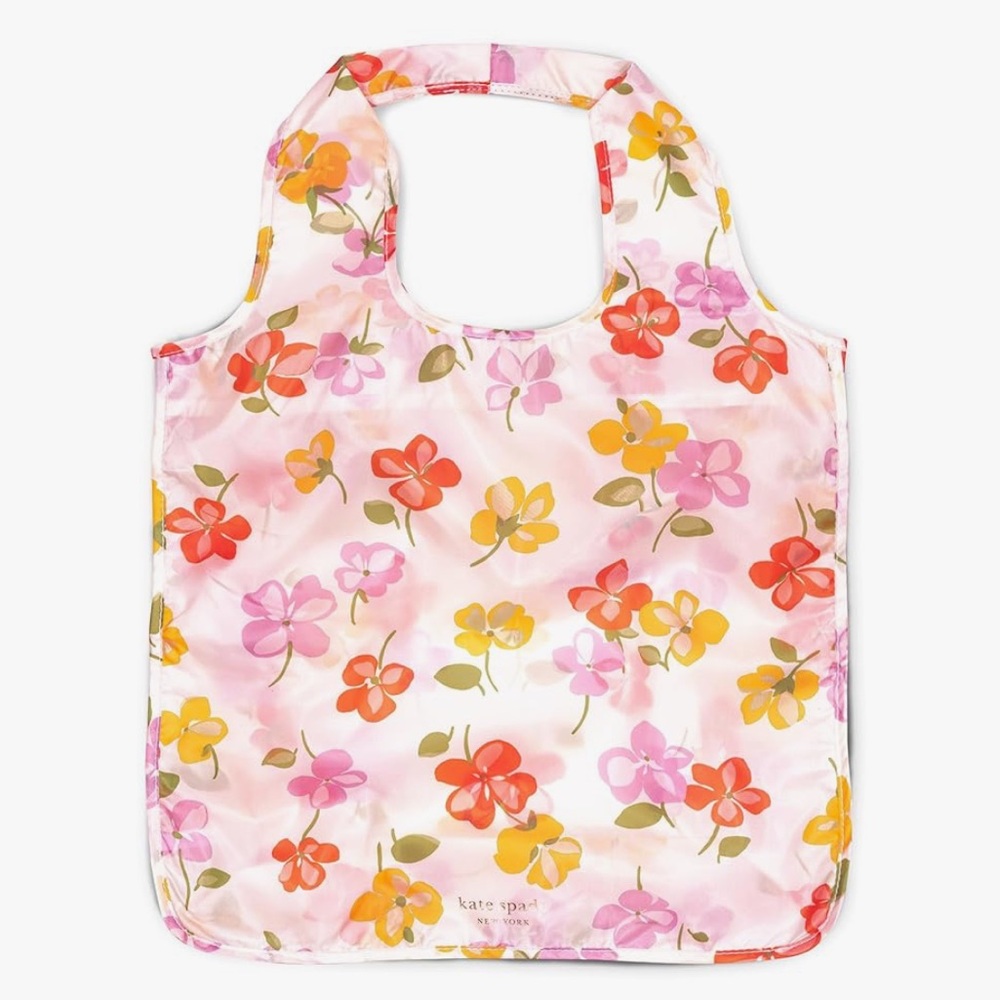 🆕 Kate Spade Spring Pansies Reusable Shopper Tote - Picture 3 of 8